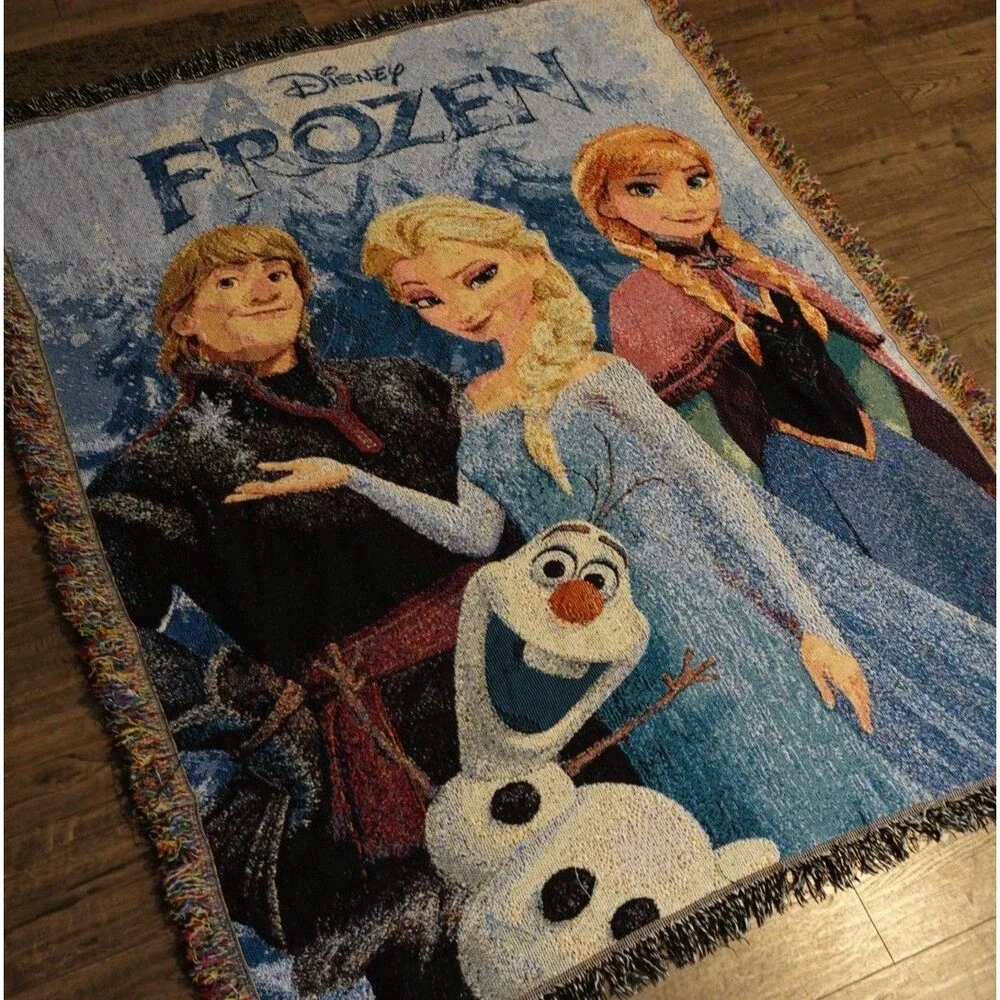 Disney FROZEN TAPESTRY THROW Woven Blanket Wall 44